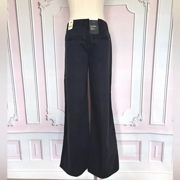 LEVI'S Premium XLBlack Chino Wide Leg Mid Rise Pants--NWT--26x31 - Picture 13 of 16